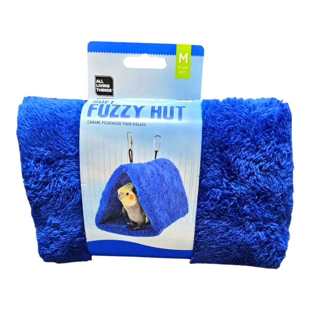 Blue Fuzzy Hut for Birds
